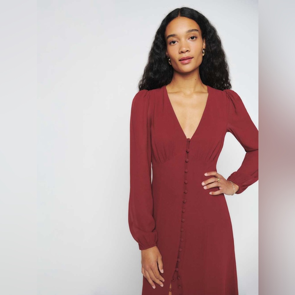 Reformation Brogan Dress in Chianti - Picture 3 of 10